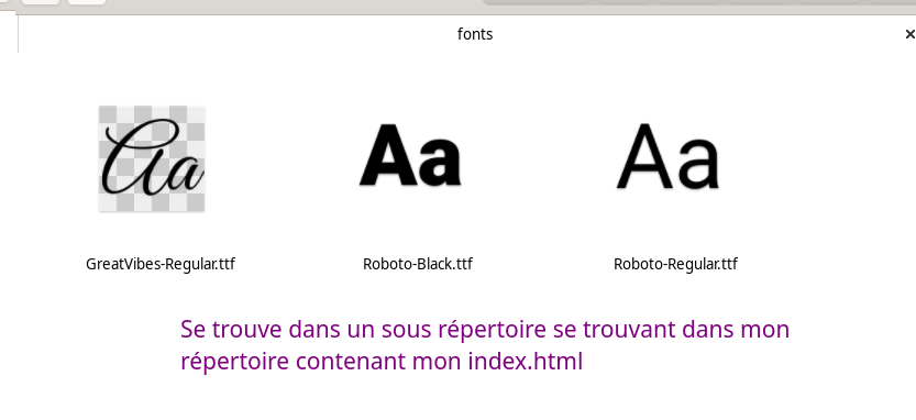 css font directory